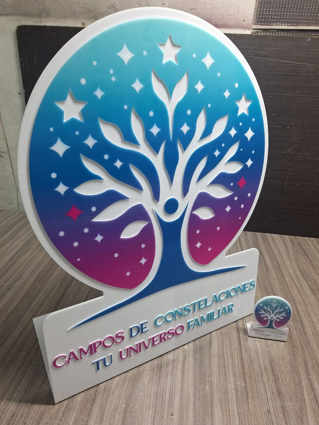 Pieza de acrílico impreso "Campos de Constelaciones"
